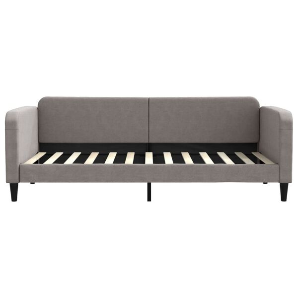 vidaXL Sofa z funkcją spania, kolor taupe, 90x200 cm, obita tkaniną