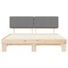 vidaXL Ramka ł&oacute;żka z tapicerowanym wezgłowiem Jasnoszary 180 x 200 cm