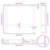 vidaXL Nogi do stolika kawowego Naturalna stal 2 szt. 50x(42-43) cm Stal