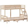 vidaXL Łóżko piętrowe, 90x200/120x200 cm, lite drewno sosnowe