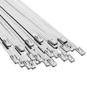 vidaXL Związywacz kablowy 25 szt. 4,6 x 800 mm srebrny