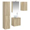 vidaXL Zestaw Szafek Łazienkowych 5 pcs dąb Sonoma 50 x 14,5 x 70 cm
