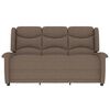 vidaXL Rozkładany fotel masujący, 3-os., kolor taupe, obity tkaniną