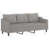 vidaXL Sofa 3-osobowa, jasnoszara, 210 cm, tapicerowana tkaniną