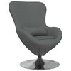 vidaXL Fotel jajo Ciemnoszary 63 x 73 x 90 cm tkanina