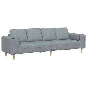 vidaXL Sofa do salonu Jasnoszary 250 x 77 x 76 cm Poliester