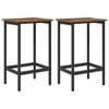 vidaXL Stołek barowy 2 pcs Stare drewno 40 x 32 x 64 cm