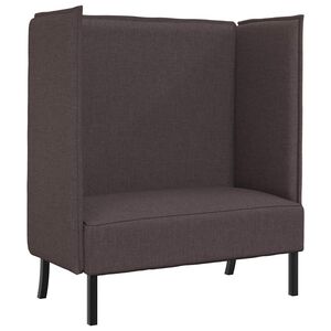 vidaXL Sofa z wysokim oparciem 101cm ciemnobrązowy tkanina