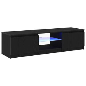 vidaXL Szafka pod telewizor 140 x 38,5 x 36 cm Czarny Dąb