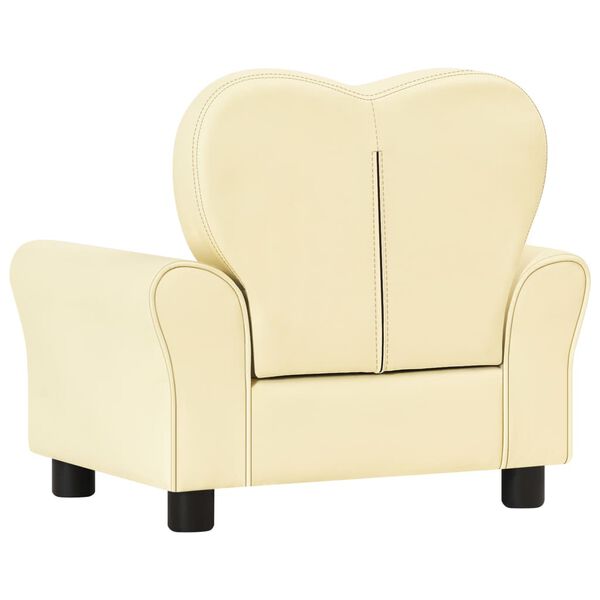 vidaXL Sofa dla dziecka, biała, obita sztuczną skórą