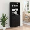 vidaXL Highboard z szufladą 2 pcs Czarny Dąb Materiał drewnopochodny