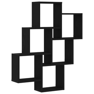 vidaXL P&oacute;łka ścienna z p&oacute;łką Czarny Dąb 78 x 15 x 93 cm