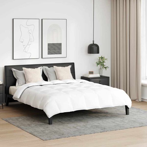 vidaXL Zimowa Kołdra z poduszką 3 pcs Biały Pióra down