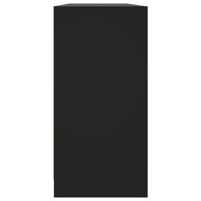 vidaXL Biblioteczka z drzwiczkami, czarna, 204x37x75 cm