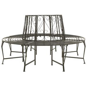 vidaXL Ławka pod drzewo, 160 cm, stalowa