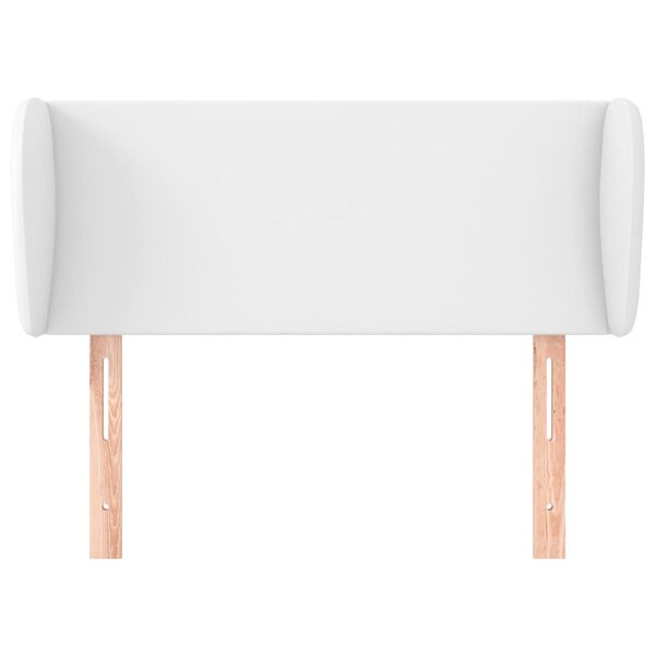 vidaXL Zagł&oacute;wek uszak, biały, 103x23x78/88 cm, sztuczna sk&oacute;ra