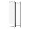 vidaXL Parawan 3-panelowy, biały, 120x200 cm, tkanina