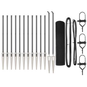 vidaXL Słupek ogrodzeniowy. Szary 25 x 0,5 m (siatka 19 x 19 mm) Stal