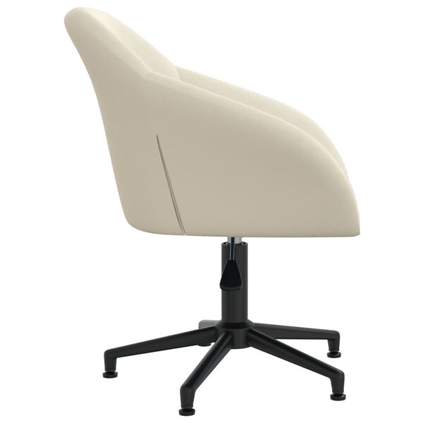 vidaXL Obrotowe krzesła stołowe, 4 szt., kremowe, obite aksamitem