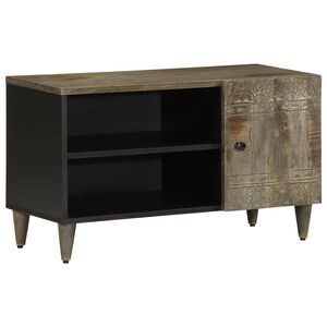 vidaXL Szafka RTV Jasnoszara 80x31,5x46 cm Drewno lite Mango