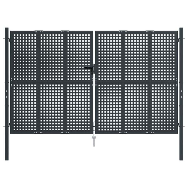 vidaXL Brama ogrodowa antracytowa 300x200 cm stalowa