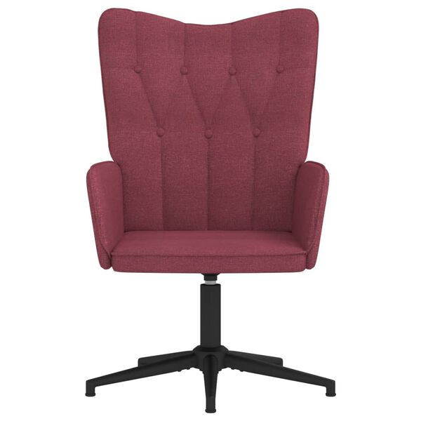 vidaXL Fotel, winna czerwień, obity tkaniną