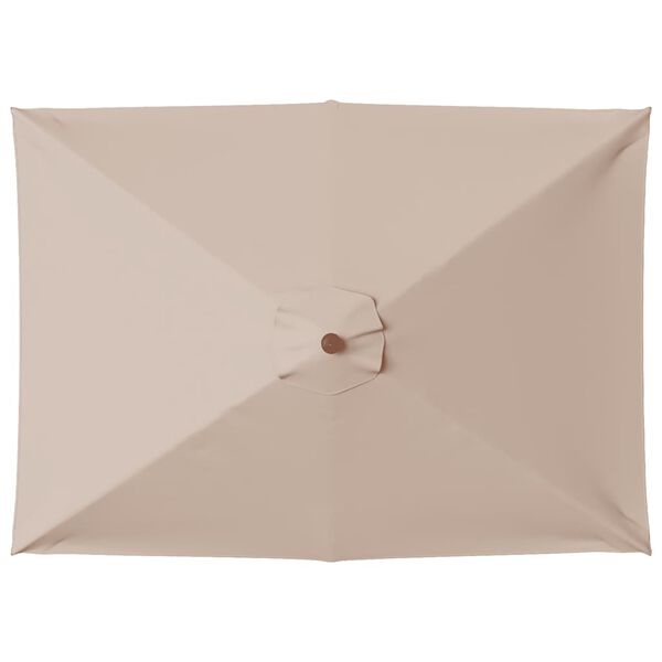 vidaXL Parasol ogrodowy na drewnianym słupku, 150 x 200 cm, taupe