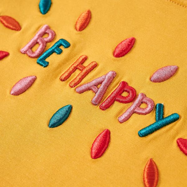 Koszulka dziecięca z długimi rękawami, ciemna ochra, 104