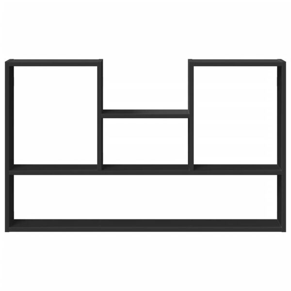 vidaXL P&oacute;łka ścienna, czarna, 99x15x60 cm, materiał drewnopochodny