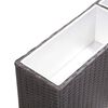vidaXL Podwyższona donica z 2 wkładami 90x20x40 cm, polirattan, czarna