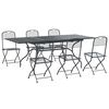 vidaXL Zestaw do jadalni w ogrodzie 7 pcs antracytowy 212 x 90 x 76 cm