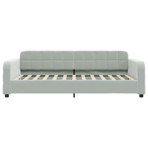 vidaXL Sofa z funkcją spania, jasnoszara, 100x200 cm, obita aksamitem