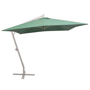 vidaXL Parasol ogrodowy, wiszący, 300 x 300 cm, aluminiowy, zielony
