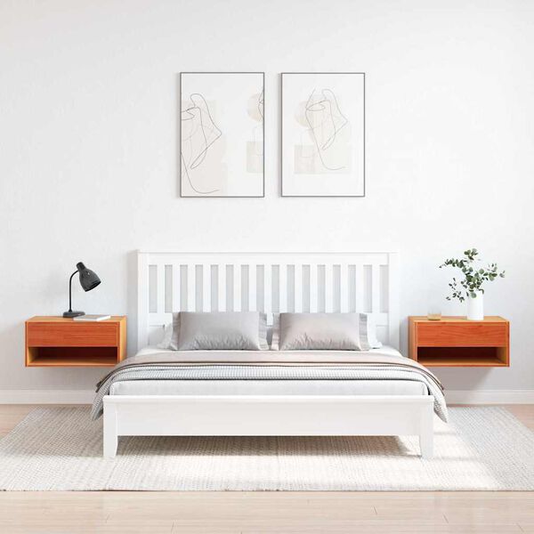 vidaXL Stolik nocny z szufladą 2 pcs Woskowy Brąz 50 x 32,5 x 24 cm