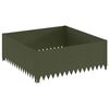 vidaXL Krawężnik do trawnika 100 x 100 x 35 cm Stal Oliwkowy zielony