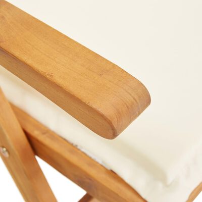 vidaXL Rozkładane krzesła ogrodowe, 2 szt., brąz, lite drewno akacjowe