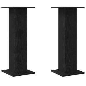 vidaXL Stojaki na głośniki 2 pcs Czarny Dąb 30 x 30 x 80 cm