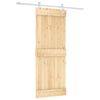 vidaXL Drzwi przesuwne Naturalne i białe 80 x 210 cm