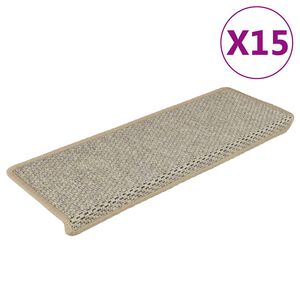 vidaXL Samoprzylepne nakładki na schody, 15 szt., 65x21x4 cm, jasnozielone