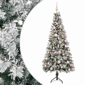 vidaXL Sztuczna choinka z bombką 120 cm 150 LED Ciepła biel