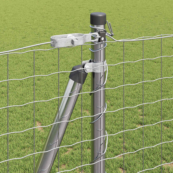 vidaXL Słupek ogrodzeniowy. 13 pcs Srebrny Stal