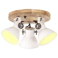 vidaXL Industrialna lampa sufitowa, 25 W, biała, 42x27 cm, E27