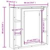 vidaXL Szafka łazienkowa z lustrem, przydymiony dąb, 60x16x60 cm