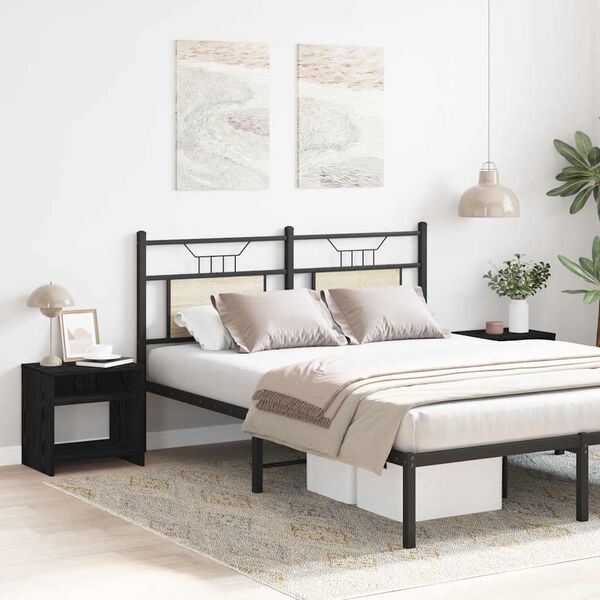 vidaXL Szafki nocne 2 szt. czarny dąb, 40x30x40 cm