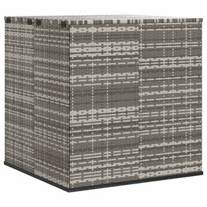 vidaXL Skrzynia na poduszki ogrodowe, rattan PE, 100x97,5x104cm, szara