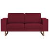 vidaXL Sofa 2-osobowa, tapicerowana tkaniną, kolor czerwonego wina
