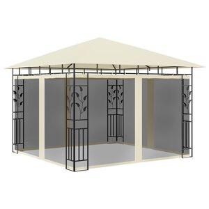 vidaXL Altana ogrodowa z moskitierą, 3x3x2,73 m, kremowa, 180 g/m&sup2;