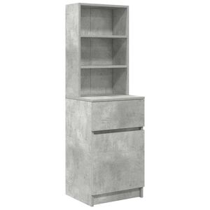 vidaXL Szafka nocna Beton Szary 39x35x125 cm Drewno klejone