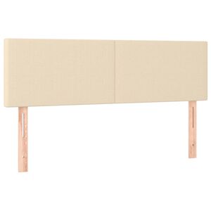 vidaXL Zagł&oacute;wki, kremowe, 144x5x78/88 cm, tkanina