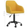 vidaXL Obrotowe krzesła stołowe, 2 szt., ż&oacute;łte, aksamitne